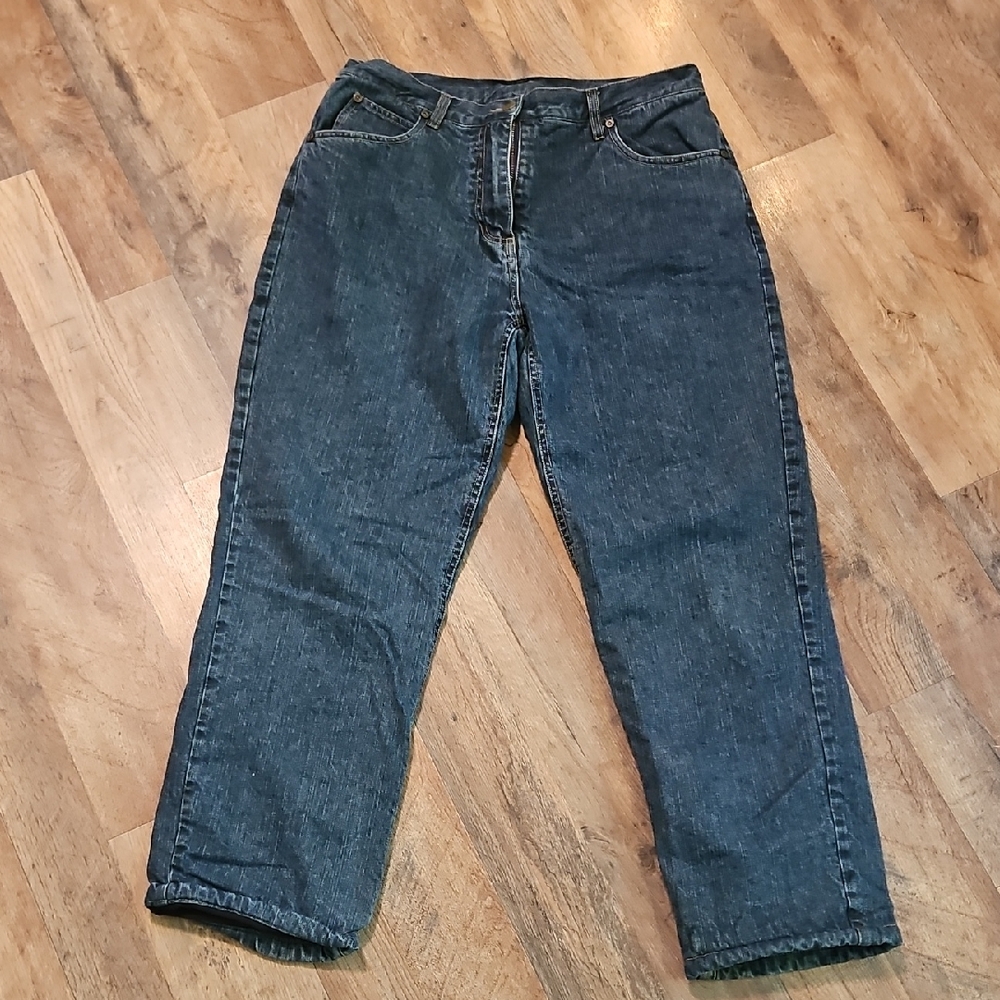 👖WOOLRICH Flannel Lined Classic Blue Denim Jeans
